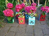 281 Holz-Herz-Box für Schnittblumen
